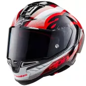 Kask motocyklowy Alpinestars Supertech R10 Team black/carbon red/white glossy