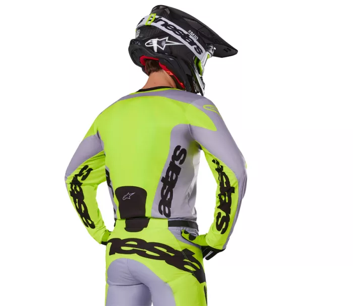 Koszulka motocrossowa Alpinestars Racer Veil grey/yellow fluo