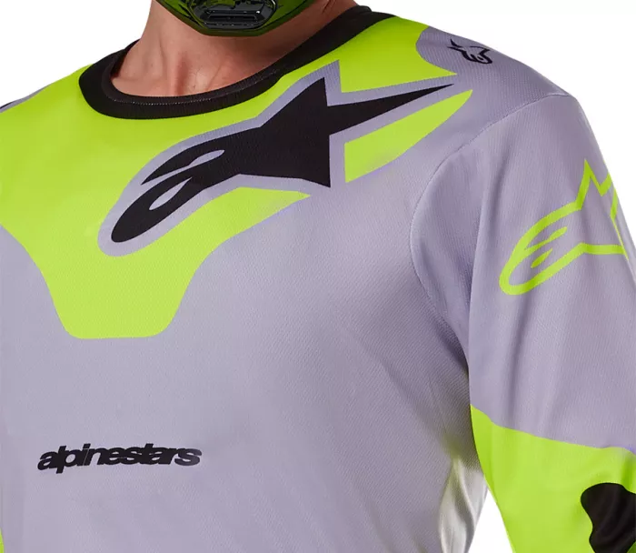 Koszulka motocrossowa Alpinestars Racer Veil grey/yellow fluo