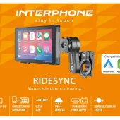 Wyświetlacz domofonowy CellularLine RIDESYNC - Apple CarPlay i Android Auto dla motocykli