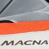 Męska kurtka motocyklowa Macna Risant Night Eye grey/orange leather