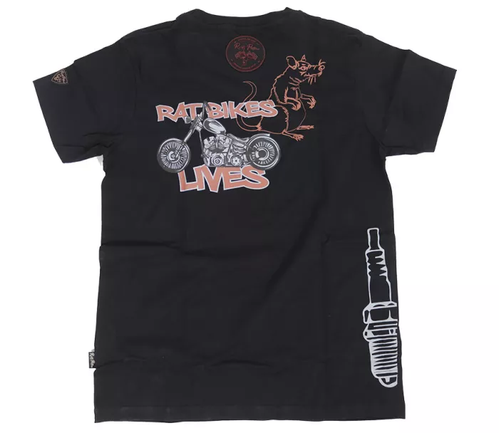 T-shirt Rusty Pistons RPTSM70 Rat bikes czarny