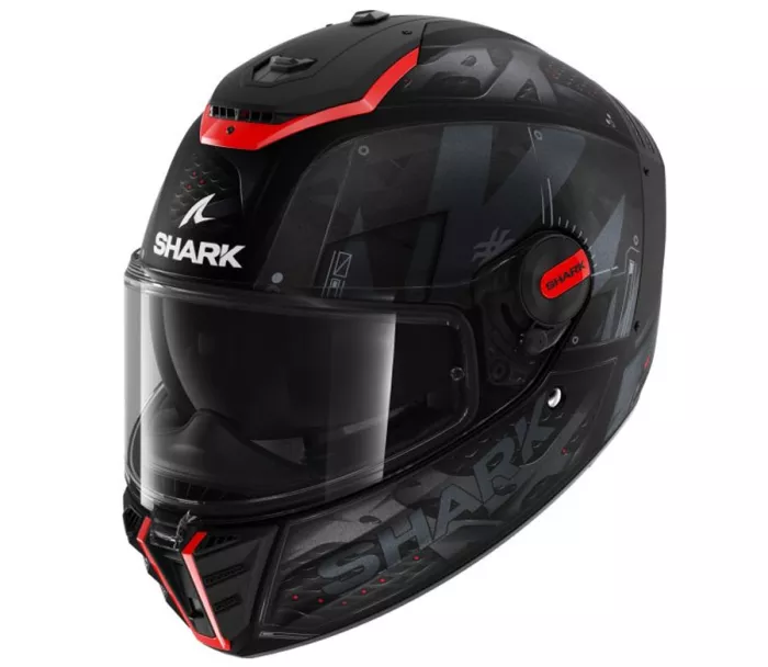 Kask motocyklowy Shark KAR Spartan Rs Stingrey Mat Czarny Antracyt Czerwony