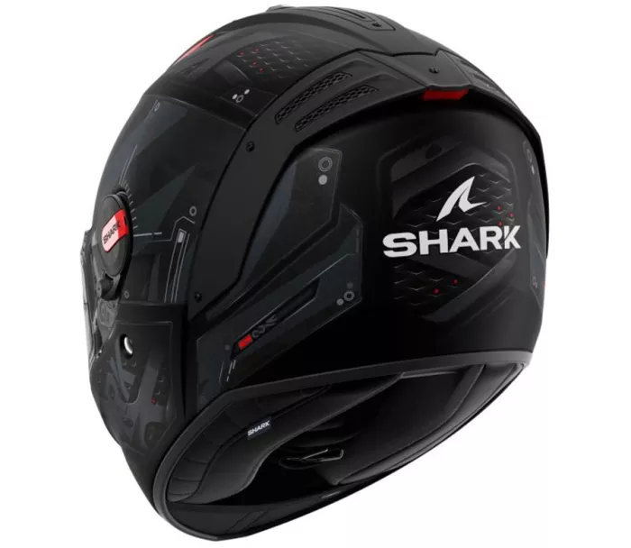 Kask motocyklowy Shark KAR Spartan Rs Stingrey Mat Czarny Antracyt Czerwony