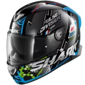 Kask motocyklowy Shark KBG Skwal 2 Noxxys Czarny Niebieski Zielony