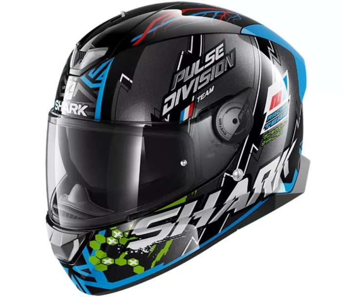 Kask motocyklowy Shark KBG Skwal 2 Noxxys Czarny Niebieski Zielony