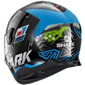 Kask motocyklowy Shark KBG Skwal 2 Noxxys Czarny Niebieski Zielony