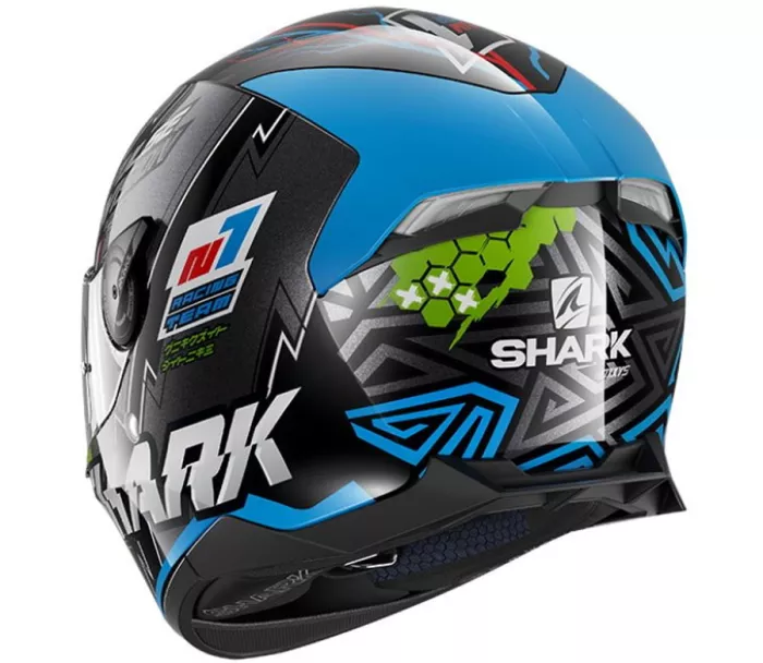 Kask motocyklowy Shark KBG Skwal 2 Noxxys Czarny Niebieski Zielony