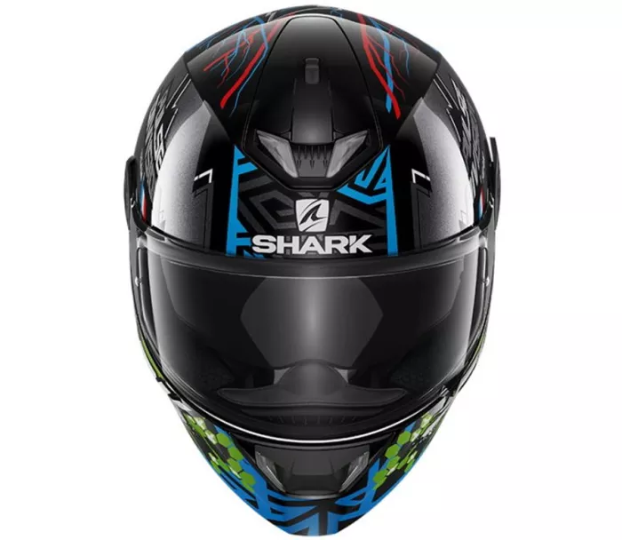 Kask motocyklowy Shark KBG Skwal 2 Noxxys Czarny Niebieski Zielony