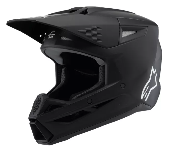 Kask dziecięcy Alpinestars SM3 Solid black matt helmet