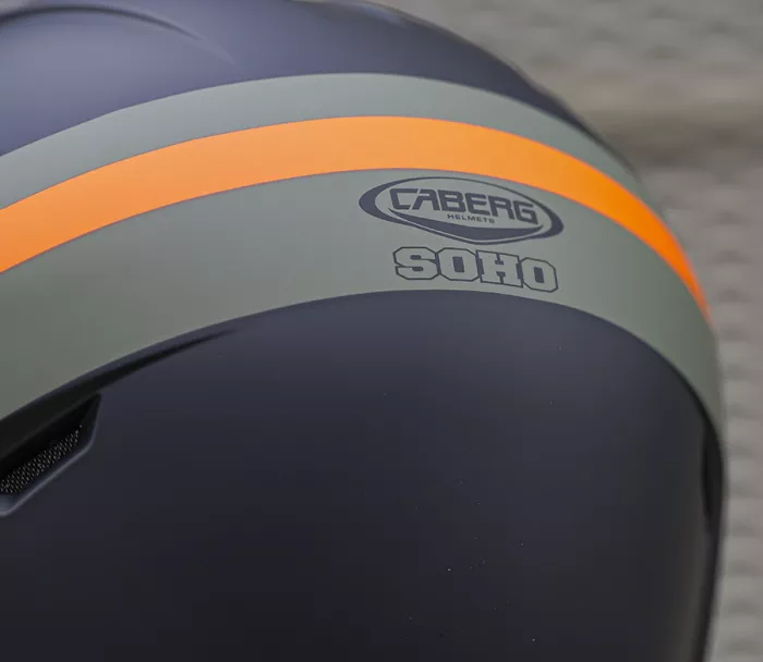 Otwórz kask Caberg Soho Zephyr matt black/military green/orange