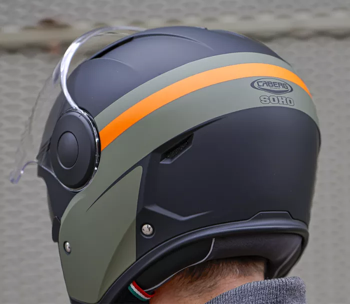 Otwórz kask Caberg Soho Zephyr matt black/military green/orange