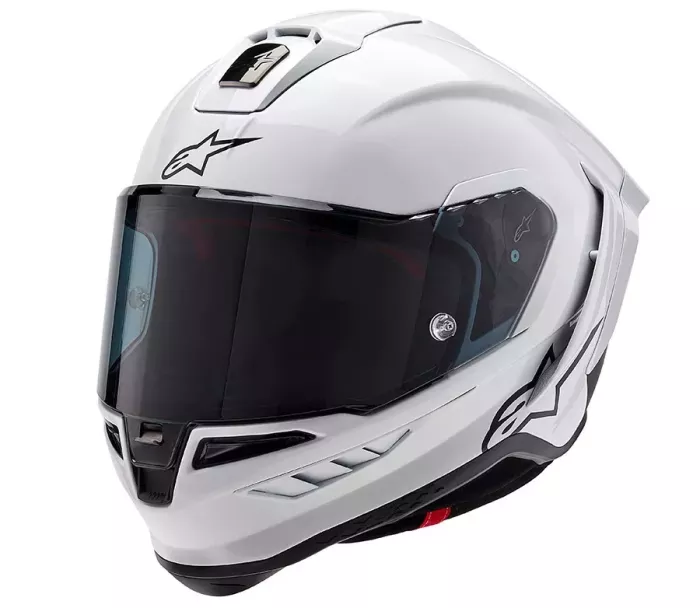 Kask motocyklowy Alpinestars Supertech R10 Solid white glossy/black matt