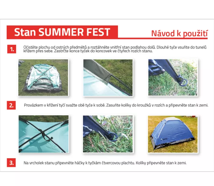 Namiot jednowarstwowy dla 2 osób Yate SUMMER FEST