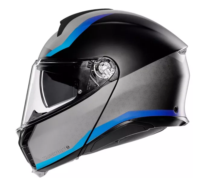 Helma na moto AGV TOURMODULAR E2206 MPLK STRAY BLACK/GREY/BLUE