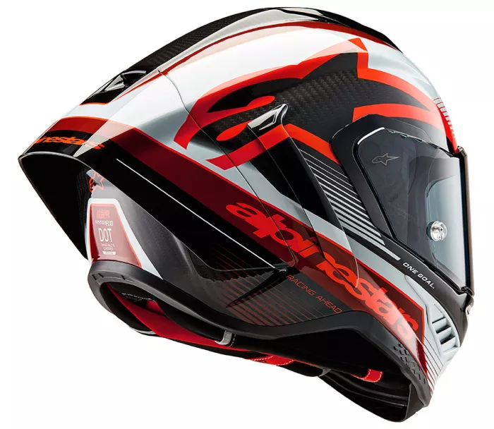 Kask motocyklowy Alpinestars Supertech R10 Team black/carbon red/white glossy