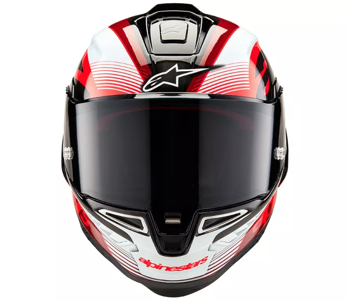 Kask motocyklowy Alpinestars Supertech R10 Team black/carbon red/white glossy