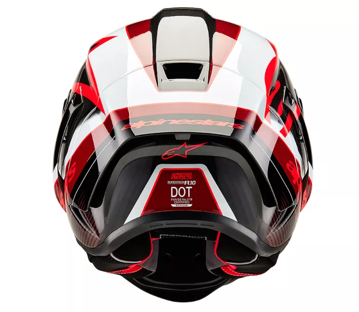 Kask motocyklowy Alpinestars Supertech R10 Team black/carbon red/white glossy