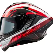 Kask motocyklowy Alpinestars Supertech R10 Team black/carbon red/white glossy