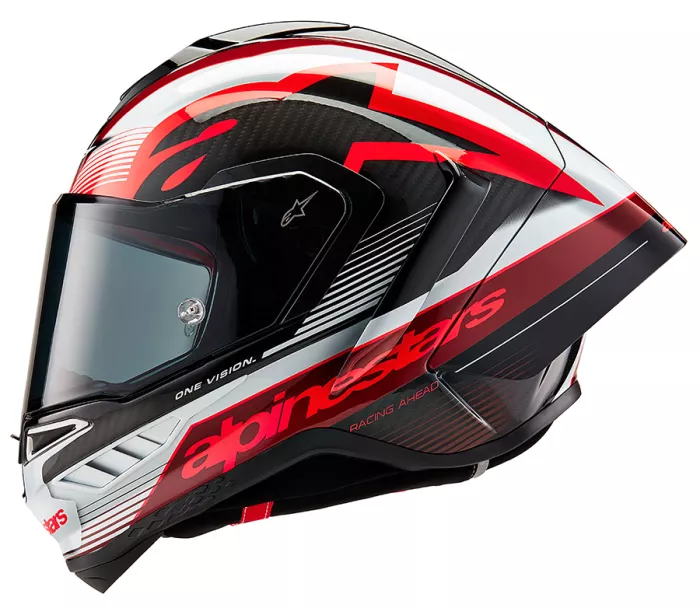 Kask motocyklowy Alpinestars Supertech R10 Team black/carbon red/white glossy