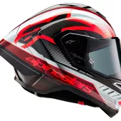 Kask motocyklowy Alpinestars Supertech R10 Team black/carbon red/white glossy