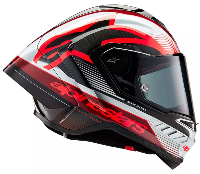 Kask motocyklowy Alpinestars Supertech R10 Team black/carbon red/white glossy