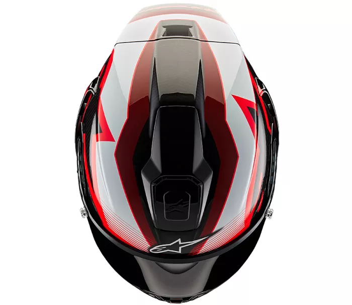 Kask motocyklowy Alpinestars Supertech R10 Team black/carbon red/white glossy