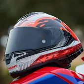 Kask motocyklowy Alpinestars Supertech R10 Team black/carbon red/white glossy