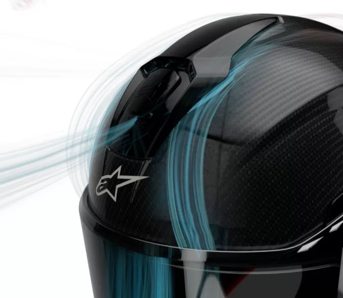 Kask motocyklowy Alpinestars Supertech R10 Team black/carbon red/white glossy