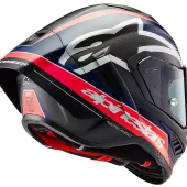 Integralny kask Alpinestars Supertech R10 Team black/carbon red fluo/dark blue matt