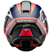 Integralny kask Alpinestars Supertech R10 Team black/carbon red fluo/dark blue matt