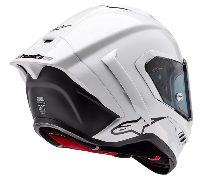 Kask motocyklowy Alpinestars Supertech R10 Solid white glossy/black matt