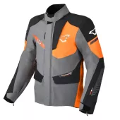 Męska kurtka motocyklowa Macna Synchrone Night Eye grey/orange/black