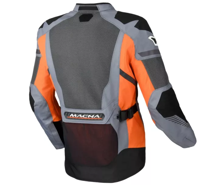 Męska kurtka motocyklowa Macna Synchrone Night Eye grey/orange/black