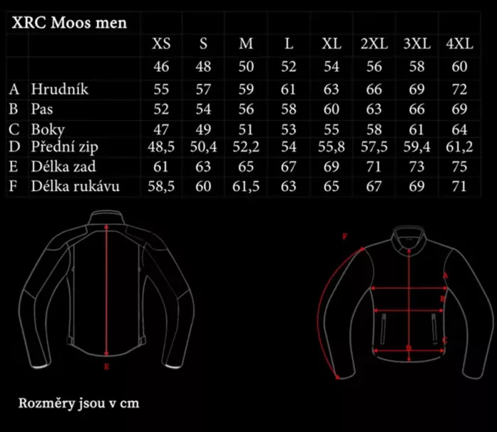 Kurtka motocyklowa męska XRC Moos WTP w kolorze czarno-szarym, rozmiar 2XL