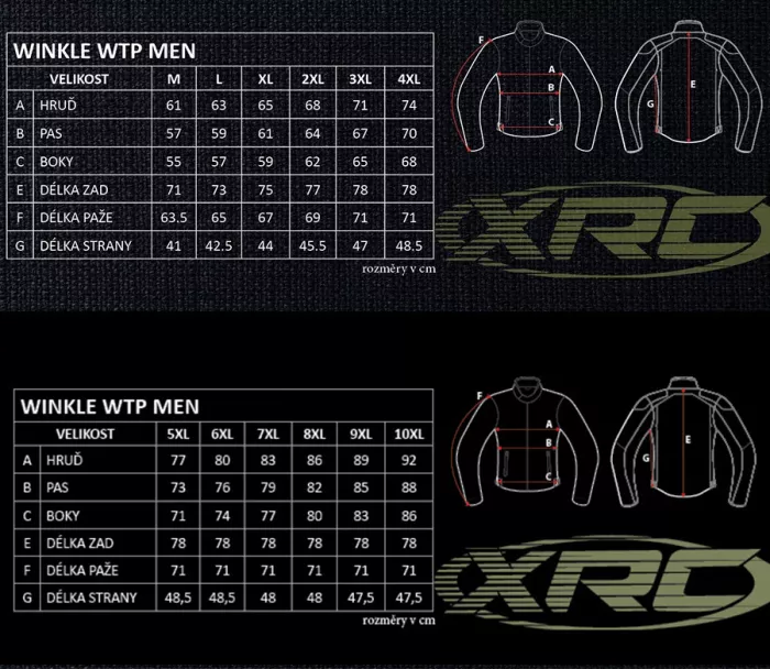 Kurtka motocyklowa XRC Winkle WTP blk / szara / fluo