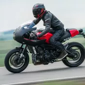 Męskie niebieskie dżinsy motocyklowe Trilobite Ton-up - przedłużona długość