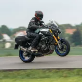 Męskie niebieskie dżinsy motocyklowe Trilobite Ton-up - przedłużona długość