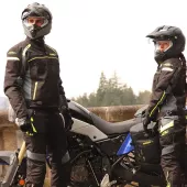 Damska kurtka motocyklowa XRC Totter WTP blk / szara / fluo