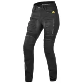 Damskie jeansy motocyklowe Kevlar Trilobite Parado slim fit czarne poziom 2 rozmiar 32