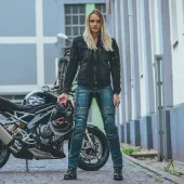 Damskie jeansy Kevlar na motocykl Trilobite Parado niebieskie rozmiar 34