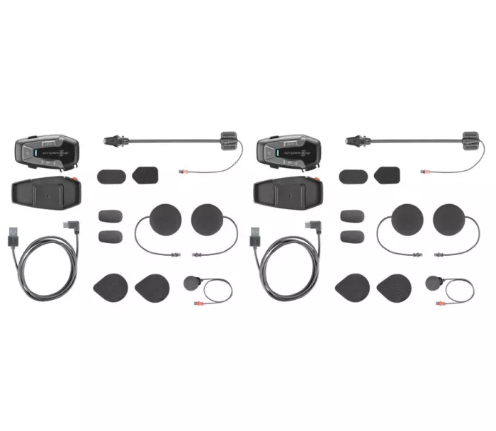 Zestaw słuchawkowy Bluetooth do kasków zamkniętych i otwartych Interphone U-COM7R Twin Pack
​