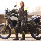 Damska kurtka motocyklowa XRC Winkle WTP blk / szara / fluo