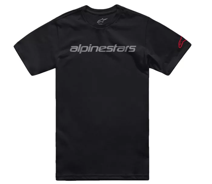 Męska koszulka Alpinestars Linear Wordmark 2.0 CSF black/grey/red