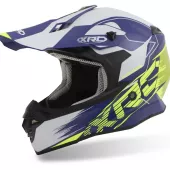 Kask motocrossowy XRC MX Caledon matowoniebieski/biało/żółty