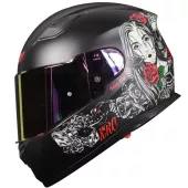 Kask motocyklowy XRC Cobra king mat czarny / czerwony