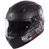 Kask motocyklowy XRC Cobra king mat czarny / czerwony