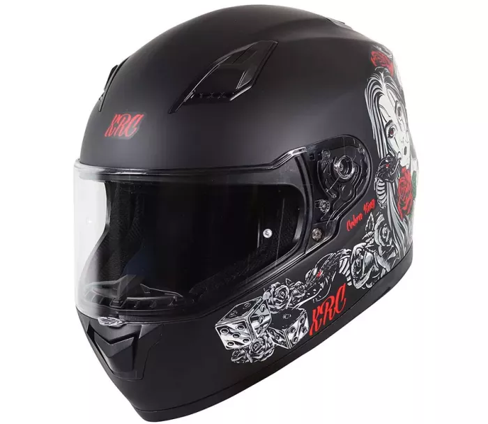 Kask motocyklowy XRC Cobra king mat czarny / czerwony