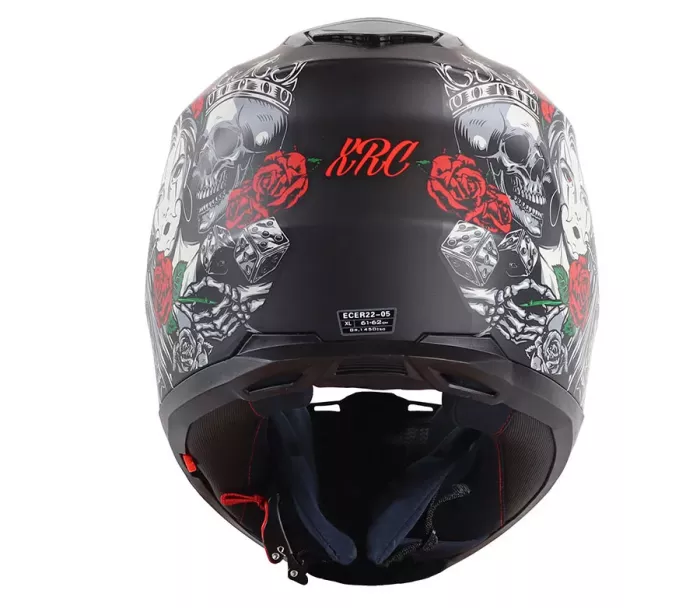 Kask motocyklowy XRC Cobra king mat czarny / czerwony