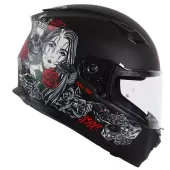 Kask motocyklowy XRC Cobra king mat czarny / czerwony